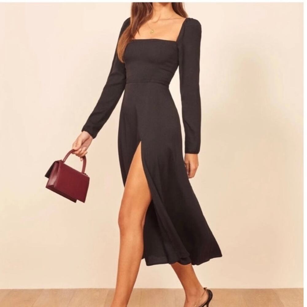 Reformation Sigmund Square Neck Midi Dress